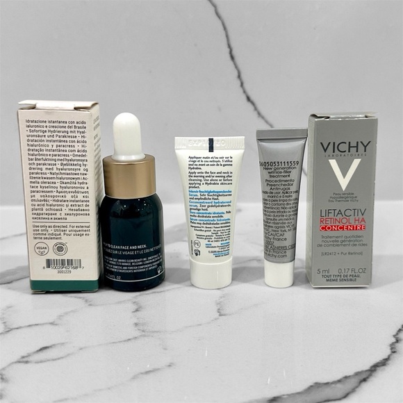 Skincare Travel Night Day Eye Face Cream Serum Cleanser Variety Set with Pouch - Picture 10 of 10